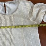 Madewell  Etude Long Sleeve‎ Silk Swiss Dot Dress Cream Small Above the Knee Photo 10