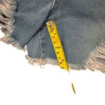 Women's Distressed High Rise Denim Shorts Blue Size 7 Casual Photo 3