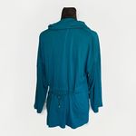 St. John  Spa Blue Full Zip Hoodie Jacket Women's M Relaxed‎ Fit Casual Loungewear Photo 2