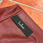 Lulus NWT Rock Music Burgundy Vegan Leather Leggings Photo 4