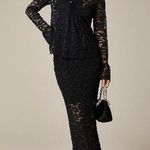 J.Crew  Women’s Lace MockNeck Top Black Size 4 NWT #CF449 Photo 0