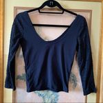 Hollister lace crop top size M navy blue BD Photo 3