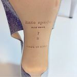 Kate Spade  Silver Peep Toe Slingback Heels Size 7 Photo 8