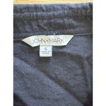 John Mark  Button Down Short Sleeve Womens Shirt Size Small Black City‎ Classic Photo 2