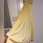 70s butter yellow and cream floral lace slip dress cottagecore fairy vintage Photo 0