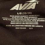 Avia  Active Wear women’s Leggings Black Stretch with white Leg Stripes Size L Photo 8