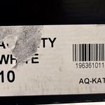 AQUA  Padded Woven Katy Square Toe Stiletto Heeled Sandals in White, Size 10 NEW Photo 8