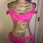 Betsey Johnson  Vintage Barbie Pink Ruffle Bikini Size Small Photo 1