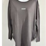 Gymshark Open Back Ark Long Sleeve Shirt Women’s Medium Athletic Gray Top Photo 8