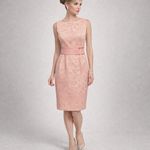 Talbots  Women's Crew Neck A Line Floral Printed Pink Bow Lined Mini Dress Size 4 Photo 10