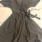 H by Halston  Black Dolman Sleeve
Wrap Dress Photo 0