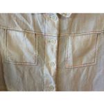 For Cynthia 100% Linen Button Up White Top Ruffled Hem NWT Size PS (6203) Photo 2