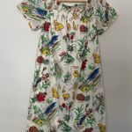 J.Crew Hawaiian Print tropical off shoulder above knee dress 100% cotton 2 Photo 1