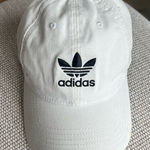 Adidas  Relaxed Strap Back Hat Baseball Cap Hat White Photo 0