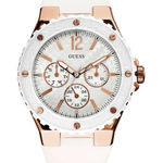 Guess NWOT Watch Overdrive Analog Rose Gold and White Chronograph Watch Photo 0