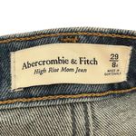 Abercrombie & Fitch Distressed Raw Hem High Rise Mom Jeans Blue Womens Size 29 Photo 9