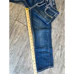 LA Idol USA Capri Jeans size 5 W‎ 29 L 18 29x18 Denim Jean Bling Flap Pockets Blue Photo 8