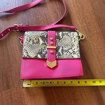 Badgley Mischka  snakeprint pink button closure crossbody bags Photo 10