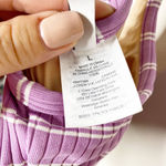 Madewell  Playa Nantucket Purple Striped Bathing Suit Top Large Photo 5