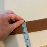 None Vintage 90s Saffron Made in Italy Brown Genuine Leather Stone Buckle Belt M Photo 10