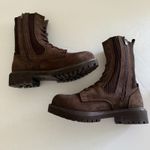 Bueno NWOB Stella Brown Nubuck Combat Boots Calf High Fleece Lined Comfort Sz 36 Photo 4