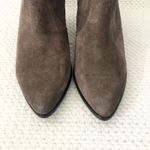 Frye JENNIFER Brown Grey Suede Pointed Stacked Heel Dress Ankle Boots 6 Photo 78