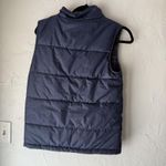 Columbia Vest Womens Medium Blue Reversible Fleece Lined Puffer Outdoors Hiking Photo 5