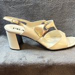 Prada Geometric Cream Logo Triangle Slingback Pumps In Argento 35.5 Sale As Is Photo 3