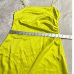 VERO MODA  Midi Dress Women's Small Yellow Satin Ruched Strappy Square Neck NWT Photo 8