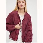 Free People  Daisy Jane Eyelet Embroidered Bomber Jacket Photo 7