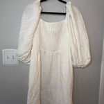 Tuckernut Annie Smocked 100% Linen Elegant White Puff Sleeve Dress Size XXL Photo 3