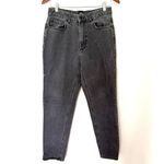 BDG  Urban Outfitters Mom High Rise Relaxed Fit Black Distressed Hem Jeans Sz 28 Photo 1