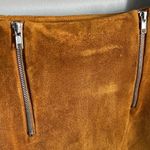 Forever 21 Vegan Suede Rich Golden Mustard Double Zip A-line Festival Mini Skirt Photo 2