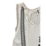 Anthropologie AKEMI + KIN Chelsey Embroidered Antique White Black Tank Top sz M Photo 10