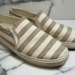Jack Rogers  Women's Striped Canvas Tan Neutral Jane Sneakers Sz 11 Casual Photo 0