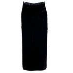 Jessica McClintock Vintage 1986  Women’s 24” Black Velvet Pencil Midi Skirt Photo 1