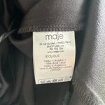 Maje  NWT Bretelle Fran Silk Leather Fringe Black Shift Dress Sz Medium / 2 Photo 8