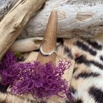 Large Crescent Moon Sterling silver Ring 8,9,10 Silver Photo 2