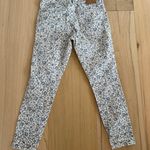 Madewell Skinny Ankle Jeans Floral White And Blue Size 27 Photo 6