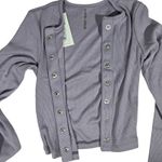 Outdoor Voices Outdoor‎ Voices Earl Grey Ribbed Cardigan XS Snap Front Long Sleeve Athleisure Photo 2