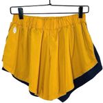 Free People Movement Women’s Hardio Cardio Running Shorts Blue/Yellow Size M Yellow Size M Photo 2