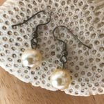 Faux Pearl Earrings Off White Vintage Trendy Prom Photo 0