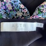 ASTR  Blue Floral Puff Sleeve Ruched Dress Photo 6