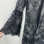 Vintage Y2K Style Black Lace Sheer Dress Size Small Whimsical Goth Grunge Photo 5