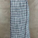 J.Crew Cotton Navy/White Tweed Pencil Skirt Size 0 Photo 5