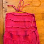 J for Justify  womens gauzy backless halter maxi dress pink L Photo 2