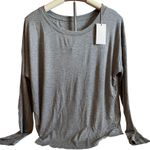 A New Day Women's Heather Gray Long Sleeve Rayon T-Shirt - Size XS - NWT Photo 0