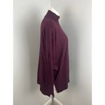 Ann Taylor LOFT Mock Neck Ribbed Pullover Knit Blouse in Burgundy Small Photo 1