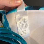 Hula Honey  push-up bikini Top, racer strappy back, ties at back, Blue, M, NWT Photo 12