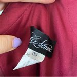 La Femme  28176‎ One Shoulder Gown Burgundy 00 Photo 3